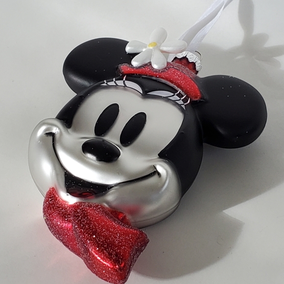 Hallmark Disney Mickey and Minnie Blown Glass Christmas Ornaments Set of… - Picture 7 of 15